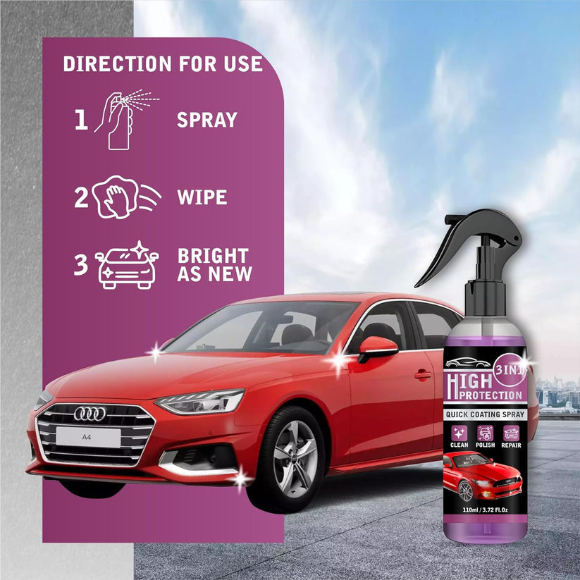 3 IN 1 CERAMIC SHINER✨ 10x More Powerful 🌧️ Hydrophobic Ceramic Coating Spray 💪🛡️🚘 | Buy 1 Get 1 Free🔥🔥🔥