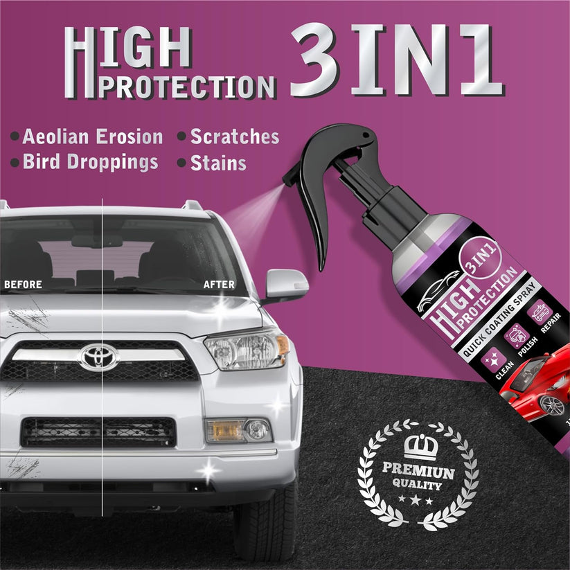 3 IN 1 CERAMIC SHINER✨ 10x More Powerful 🌧️ Hydrophobic Ceramic Coating Spray 💪🛡️🚘 | Buy 1 Get 1 Free🔥🔥🔥