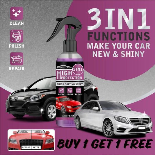 3 IN 1 CERAMIC SHINER✨ 10x More Powerful 🌧️ Hydrophobic Ceramic Coating Spray 💪🛡️🚘 | Buy 1 Get 1 Free🔥🔥🔥