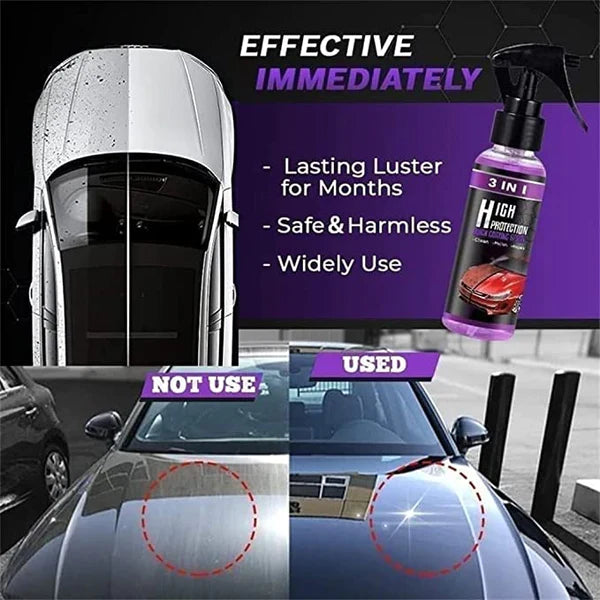 3 IN 1 CERAMIC SHINER✨ 10x More Powerful 🌧️ Hydrophobic Ceramic Coating Spray 💪🛡️🚘 | Buy 1 Get 1 Free🔥🔥🔥