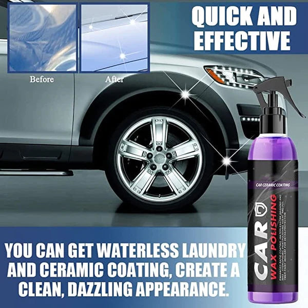 3 IN 1 CERAMIC SHINER✨ 10x More Powerful 🌧️ Hydrophobic Ceramic Coating Spray 💪🛡️🚘 | Buy 1 Get 1 Free🔥🔥🔥